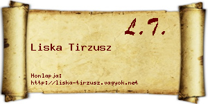 Liska Tirzusz névjegykártya